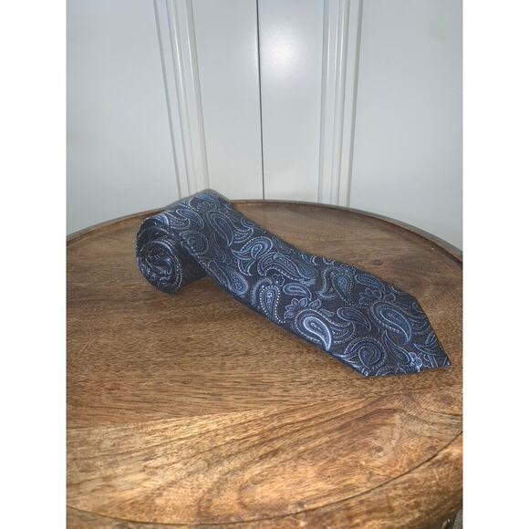 Pronto Uomo Men's Designer Paisley Silk‎ Blend Necktie Multicolor Classic Length - Picture 1 of 4